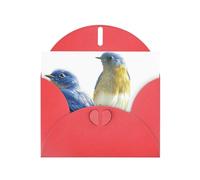 Pearl Paper Two Birds Printed Greeting Card With Envelope,Blank Inside For Birthday,Christmas, All Occasions,6x4 Inch