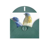Pearl Paper Two Birds Printed Greeting Card With Envelope,Blank Inside For Birthday,Christmas, All Occasions,6x4 Inch