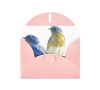 Pearl Paper Two Birds Printed Greeting Card With Envelope,Blank Inside For Birthday,Christmas, All Occasions,6x4 Inch