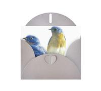 Pearl Paper Two Birds Printed Greeting Card With Envelope,Blank Inside For Birthday,Christmas, All Occasions,6x4 Inch