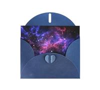 Pearl Paper Universe Galaxy Star Space Printed Greeting Card With Envelope,Blank Inside For Birthday,Christmas, All Occasions,6x4 Inch