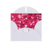 Pearl Paper Valentine'S Day Love Heart Printed Greeting Card With Envelope,Blank Inside For Birthday,Christmas, All Occasions,6x4 Inch