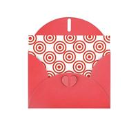 Pearl Paper Vector Design Target Printed Greeting Card With Envelope,Blank Inside For Birthday,Christmas, All Occasions,6x4 Inch