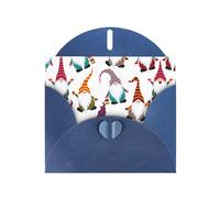 Pearl Paper Xmas Funny Gnomes Printed Greeting Card With Envelope,Blank Inside For Birthday,Christmas, All Occasions,6x4 Inch
