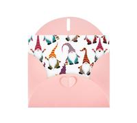 Pearl Paper Xmas Funny Gnomes Printed Greeting Card With Envelope,Blank Inside For Birthday,Christmas, All Occasions,6x4 Inch
