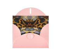 Pearl Paper Yellow Snake Printed Greeting Card With Envelope,Blank Inside For Birthday,Christmas, All Occasions,6x4 Inch