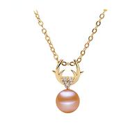 Pearl Pendant Necklace Women Lady Gift Natural Freshwater Fashion Boho Statement