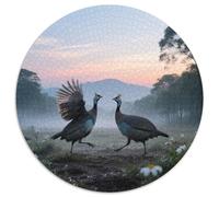 Pearl Pheasant 1000 Piece Round Puzzle Easy Starter For Beginners Relaxing Hobby Bird Ideal for Weekend Fun Learning Present 1000pcs (67.5x67.5cm)