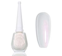 Pearl Polish - White Pearl Glitter Nail Polish - Reflect Pink Shimmer Flash - High Glossy Shine Long Lasting No Need UV Long Lasting DIY Manicure Nail Art