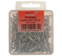 Pearl PPR398 1/8 x 1/2-inch Flanged Rivets (Pack of 100)