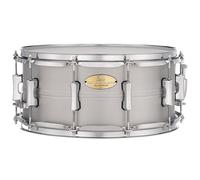 Pearl Primal Snare Collective 14"x6.5" Aluminum Snare Drum with Beaded 1mm Shell, Brushed Finish, 2.3mm Triple-Flanged Hoops, Dual Tension lugs, and deluxe strainer.