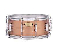 Pearl Primal Snare Collective 14"x6.5" Copper Snare Drum with Beaded 1mm Shell, Brushed Finish, 2.3mm Triple-Flanged Hoops, Dual Tension lugs, and deluxe strainer.
