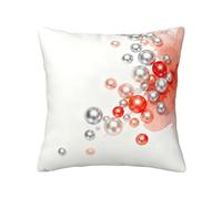 Pearl Print Throw Pillow Covers with Hidden Zipper, All Season Square Pillow Covers for Home Decor