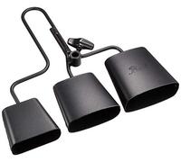 Pearl PTB-30 Tri Bells with Holder - Black - Three Different Sizes - Steel Material - Cowbell Sound - Versatile and Compact
