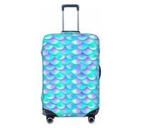 Pearl purple blue fish scales Travel Luggage Covers - Elasticity Suitcase Covers Protector for Luggage 18-32 Inch