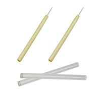 Pearl Reamer, Manual Fine Diamond Tipped Jewelry Tool with Wooden Handle and Clear Plastic Shell (Pack of 2)
