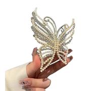 Pearl/Rhinestone Large Butterfly Shapes Hair Clips Wash Face Hair Accessories For Women Shopping Hairpin
