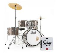 Pearl Roadshow 5pc Compact Drum Kit w/Sabian Cymbals Bronze Metallic