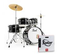 Pearl Roadshow 5pc Compact Drum Kit w/Sabian Cymbals Jet Black