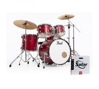 Pearl Roadshow 5pc Fusion Kit w/3 Sabian Cymbals Matte Red