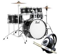Pearl Roadshow RSJ465C C31 Junior Battery - Black + Keepdrum Headphones
