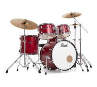 Pearl Roadshow 5pc Fusion Kit w/3 Sabian Cymbals Matte Red
