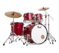 Pearl RS525SBC/C747 Roadshow Matte Red Drum Kit + Cymbals