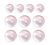 Pearl Shell Buttons for Sewing, Real Shell Nails, Round, with Holes, for Cardigans, Suits, Jackets, Made from Margaritifera, River Shells, Diameter 1.5 cm, White with Natural Stripes