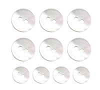 Pearl Shell Buttons for Sewing, Shell Suit Buttons, 10 Pieces Shell Buttons for Quilting, 2 Hole Design, Round Clothing Beads, Natural Shell Buttons, Handmade Artwork