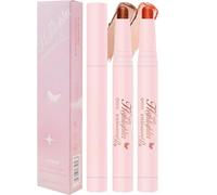 Pearl Shimmer Eyeshadow Sticks Set With Buildable Bronze And Coral Shades For Longwear - Waterproof Creamy Eye Crayon With Fine Glitter Finish, Easy Blendable Highlighter Pen For Everyday Wear