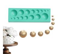Pearl Silicone Mold Round Chocolate Molds 2x 3D Pearl Fondant Mold Hemispherical Shape Bubble Cake Decoration Kitchen Gadgets Dessert Carving Tools for