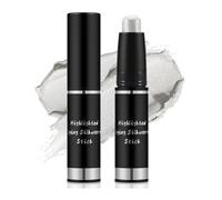 Pearl Silver Shimmer Eyeshadow Stick - Metallic Cream Eyeshadow Crayon, High Pigmented Eyeliner Pencil with Glitter, Waterproof Long Lasting, Smooth & Easy to Apply for Artistic Eye Makeup