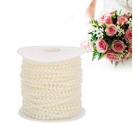 Pearl Strands for Decorating, 4mm 164ft White Garland Beads String of Pearls Faux Pearl Beads for Wedding Party Decoration