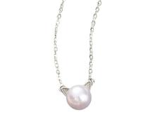 Pearl Studs Earrings Copper Allergy Resistant Necklace or Ear Studs Women and Men White Gold
