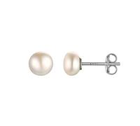 Pearl Studs Earrings Hypoallergenic Freshwater Pearl Earrings for Women 6mm Flat Backed Earrings