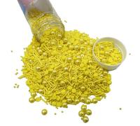 Pearl Sugar Sprinkles Candy 120g/4.2oz Mixing Size Baking Cake Decorations Cupcake Toppers Jimmies Cookie Decorating Celebrations Wedding Shower Party Chirstmas Supplies (Yellow)