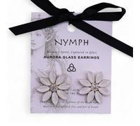 Pearl & Vintage Glass Flower Earrings - Elegant, Serene Jewelry