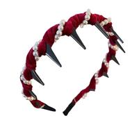 Pearl Wave Headband - Non Slip Comb for Stylish Hair | PP Resin with Lightweight Design, Teeth Grip Function, Comfortable Fit Accessory, Fashion Headdress for Women