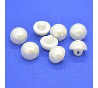 Pearl White Acrylic Shank Buttons 9mm 10mm and 11.5mm (6, 9mm)