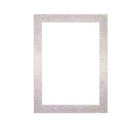 Pearl White Bling Colour Flat Bright/Mirror effect/Mosaic Photo Frame | Picture Frame | Poster Frame with an MDF backing board - (40.6x30.5cm) 16"x12"