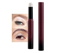 Pearl White Eyeshadow Pen, Metallic Silver White Shimmer Eyeshadow Stick, Pearlescent Waterproof Highly Pigmented Easy to Apply Eye Makeup Brightener Highlight Pencil, Gift for Women