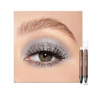 Pearl White Eyeshadow Stick, Metallic Highlight Pencil Crayon Brighten Pen Eye Shadow, High Pigmented Eyeliner Smooth Blendable Pearlescent Cream Eyeshadow Easy to Color for Eye Makeup