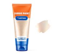 Pearl White Fabric Paint 60 ml - Permanent Textile Paint for Clothes, Shoes & Denim | Water Based Jeans, Leather & Sneaker Paints | Washable Non-Toxic Fabric Dye for Cotton & Synthetic Fabrics