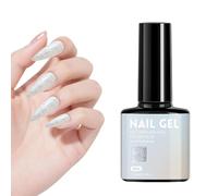 Pearl White Gel Nail Polishing 7.3ml Glitter Quick Dry Long Lasting Enamel