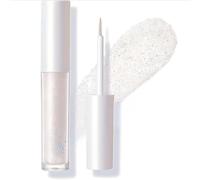 Pearl White Glitter Eyeliner Liquid - Long Lasting Waterproof Smudge Proof Shimmer Eyeliner with Precision Brush, Sparkle Eye Makeup for Party Festival Daily Looks