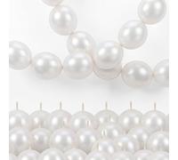 Pearl White Linking Balloons, 60PCS 10 Inch Pearl Color Quick Link Balloons for Making Balloon Wall Heart Arch, Tails Balloon for Wedding Birthday Baby Shower Engagement Graduation Party Decorations