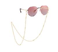 PEARLADA 18K Gold Plated Eyeglass Chain for Women Sunglasses Strap Holder Reading Glasses Retainer Handmade Around Neck Jewelry Gift for Christmas Fashion Gold Beaded Chain String Cord Lanyard,