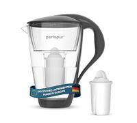 PearlCo Glass Water Filter (anthracite) inkl. 1 Universal classic Filter Cartridges (compatible with Brita Classic)
