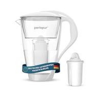 PearlCo Glass Water Filter (white) inkl. 1 Universal classic Filter Cartridges (compatible with Brita Classic)