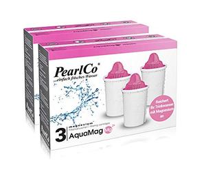 PearlCo Magnesium Classic - 6 Pack Water Filter Cartridges (Compatible with Brita® Classic)